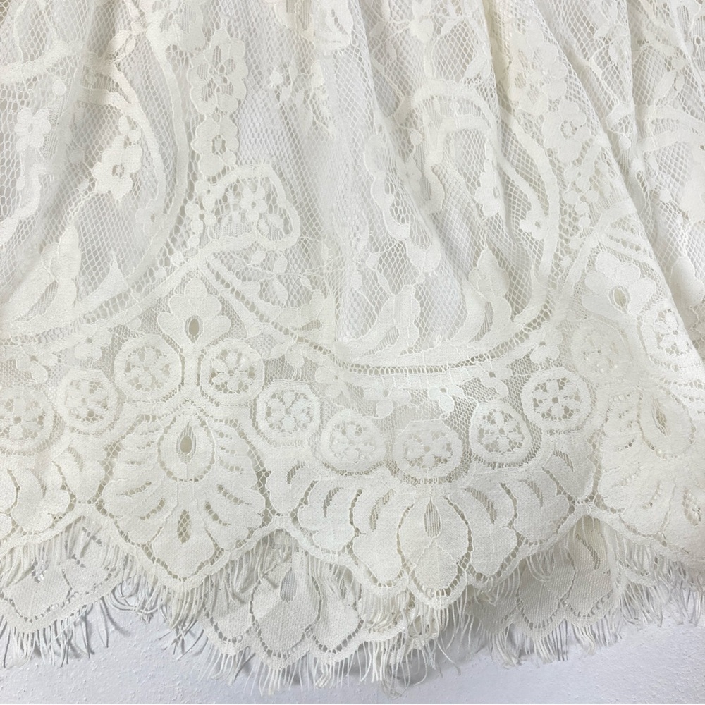 Free People Verushka High Neck Button Back Lace dress Size 4 Ivory Women’s - Picture 8 of 14